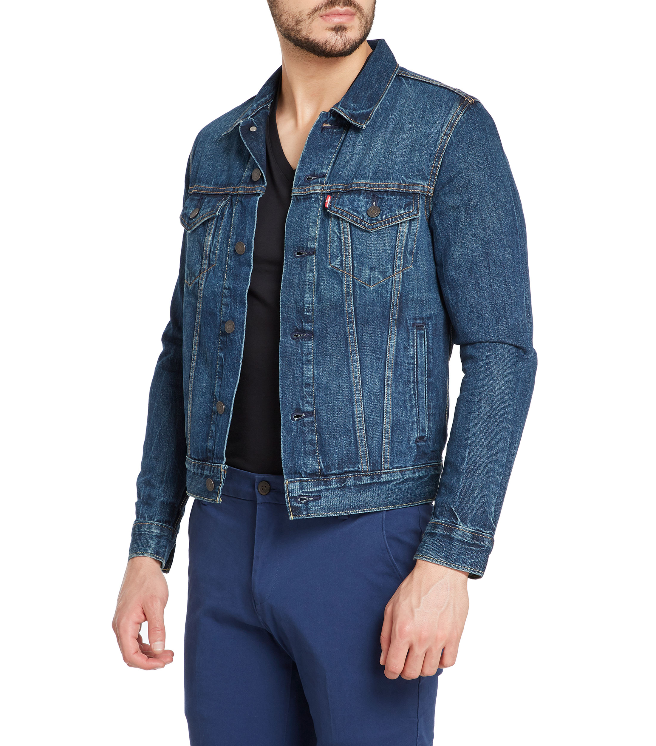 Chamarra levis de mezclilla hombre precio online